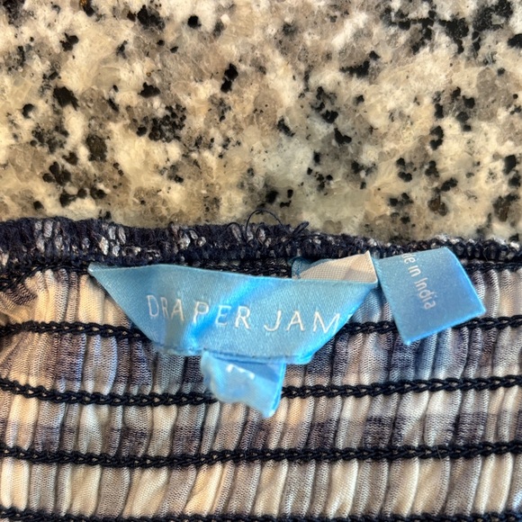 Draper James Navy and White Checkered Midi Dress - Picture 2 of 3